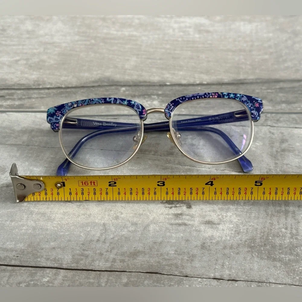 VERA BRADLEY LUNA FRENCH PAISLEY PURPLE GOLD 48-16-135 FLEX HINGE Child Frame